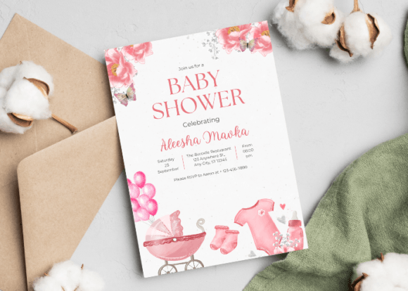 Download Editable Baby Shower Invitation Template - Shower Collection