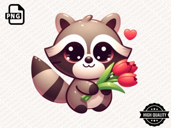 Download Cute Animal with Flowers Clipart PNG - Premium Resources
