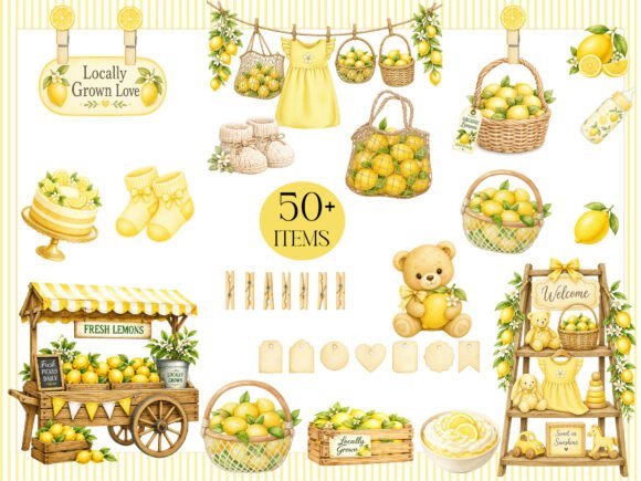 Download Fresh Lemon Baby Shower Clipart - Shower Collection