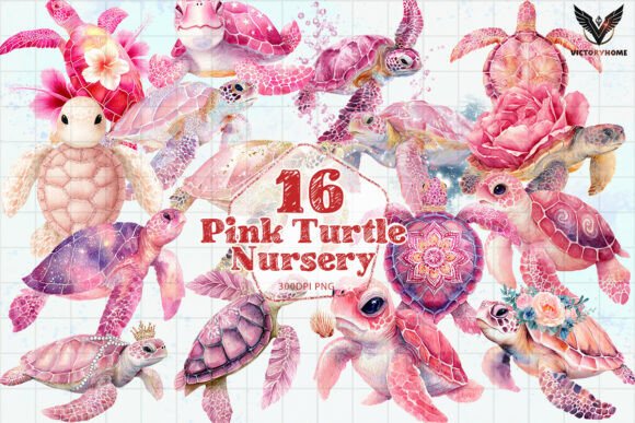 Download Pink Turtle Nursery PNG - Nursery png Collection